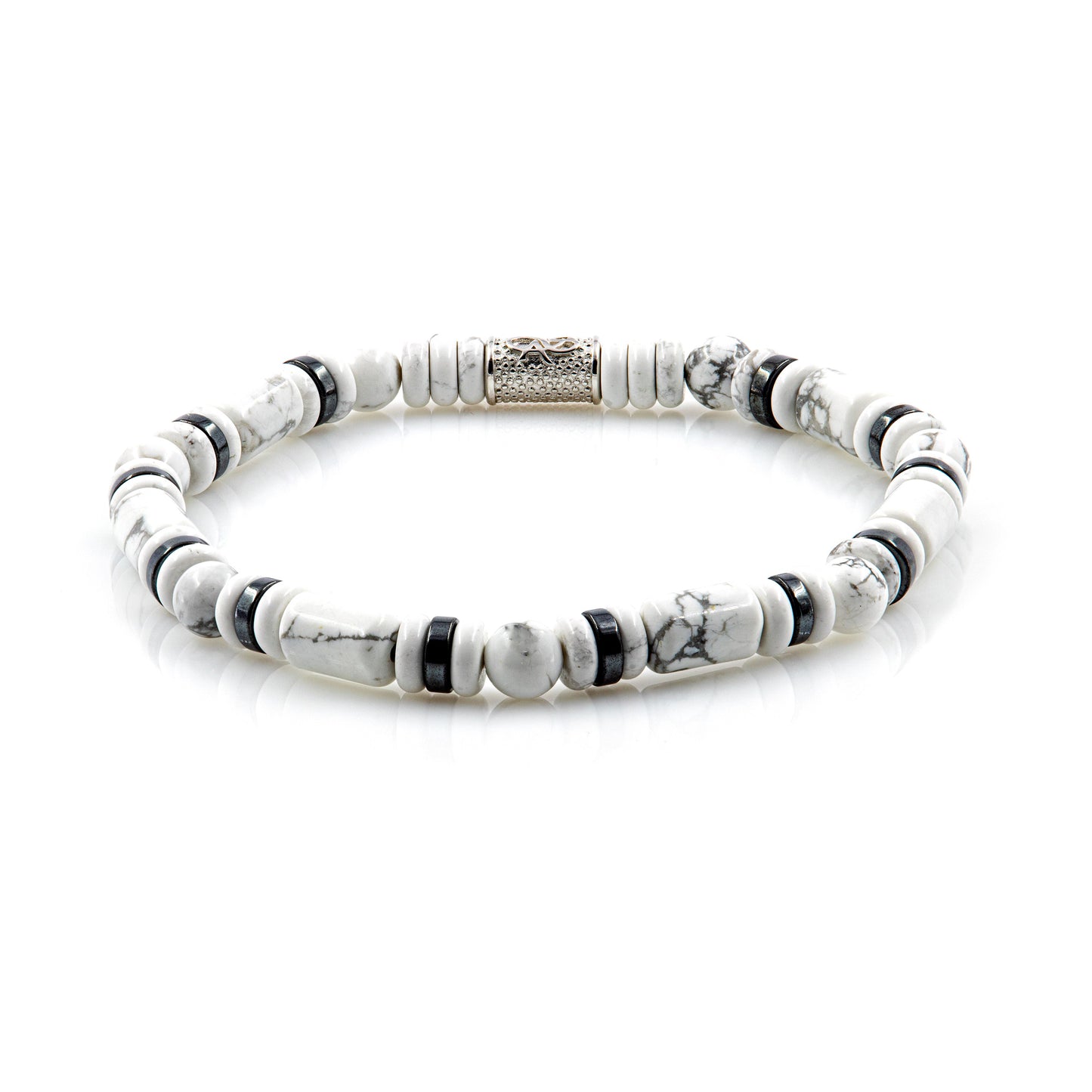 White Turquoise Perlen 6mm Pearl DB 925 Sterling Silber