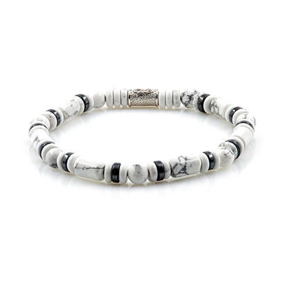 White Turquoise Perlen 6mm Pearl DB 925 Sterling Silber
