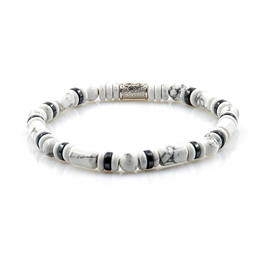 White Turquoise Perlen 6mm Pearl DB 925 Sterling Silber