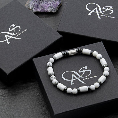 White Turquoise Perlen 6mm Pearl 925 Sterling Silber