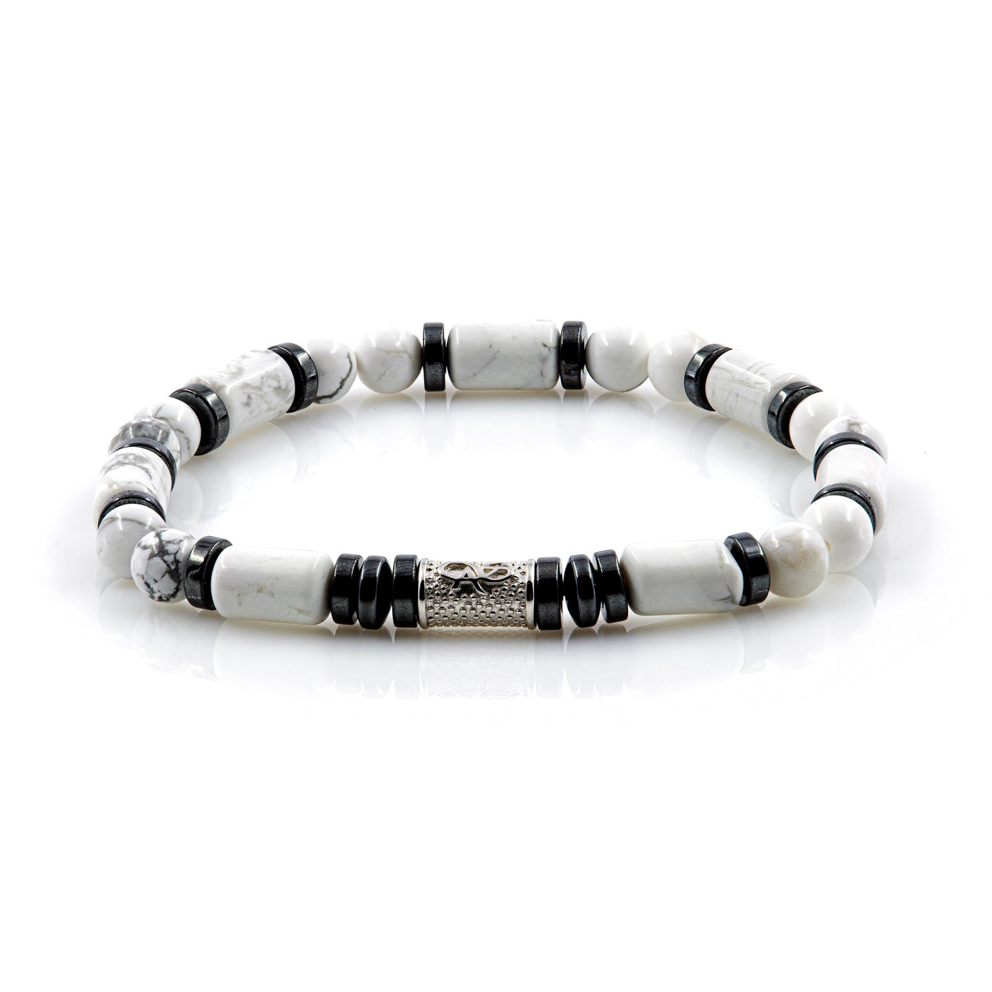 White Turquoise Perlen 6mm Pearl 925 Sterling Silber