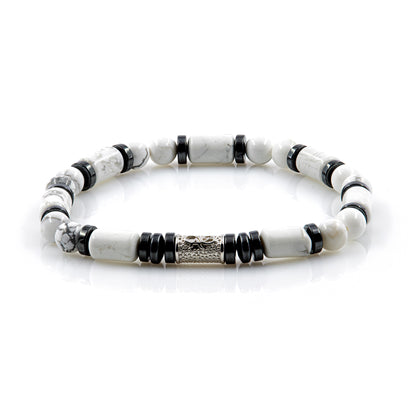 White Turquoise Perlen 6mm Pearl 925 Sterling Silber