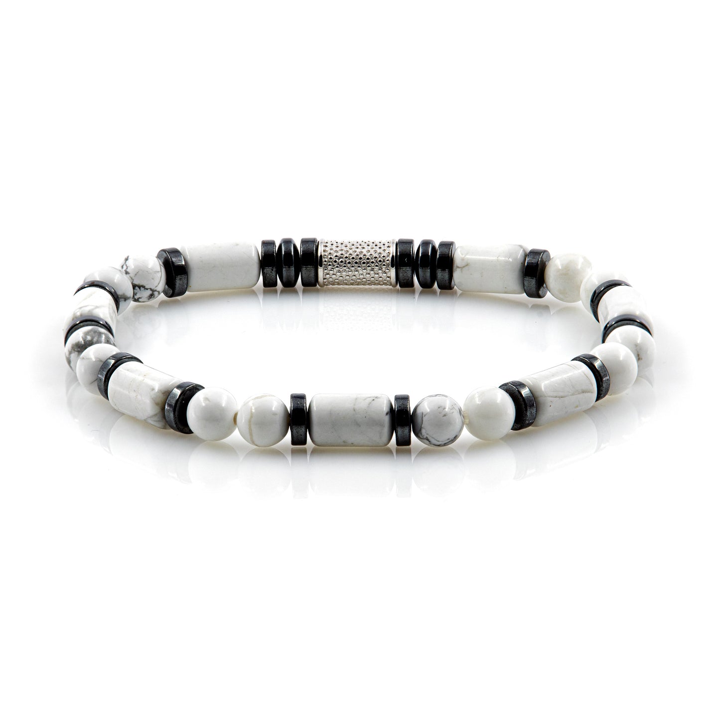 White Turquoise Perlen 6mm Pearl 925 Sterling Silber