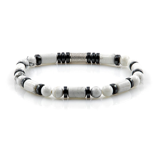 White Turquoise Perlen 6mm Pearl 925 Sterling Silber
