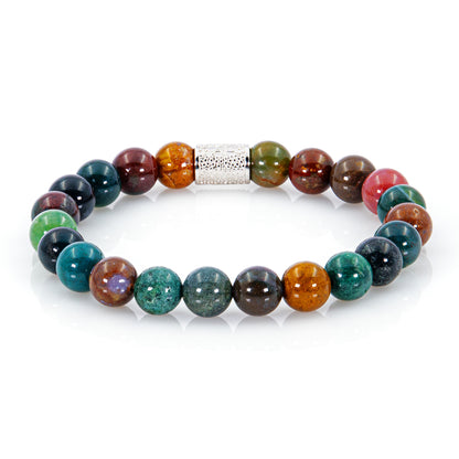 Indischer Achat Perlen 925 Sterling Silber Rohdiniert
