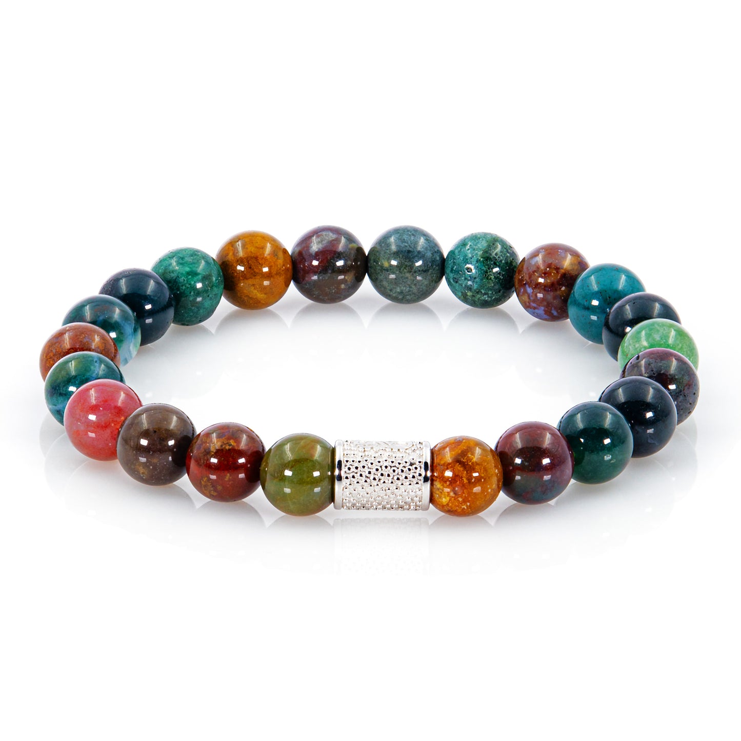 Indischer Achat Perlen 925 Sterling Silber Rohdiniert