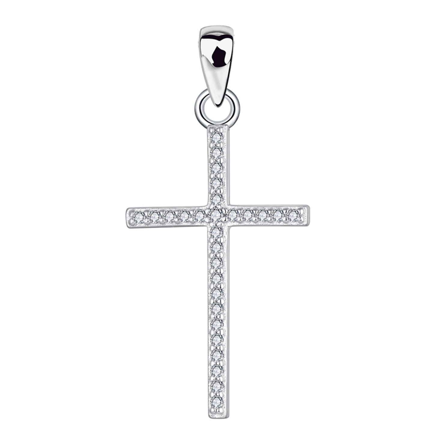 Kreuz Zirkon 925 Sterling Silber Anhänger