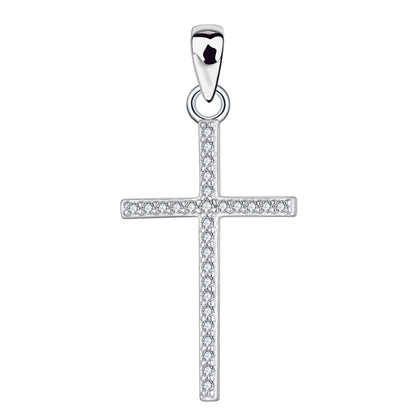 Kreuz Zirkon 925 Sterling Silber Anhänger