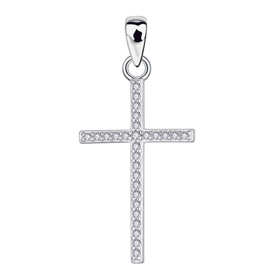 Kreuz Zirkon 925 Sterling Silber Anhänger