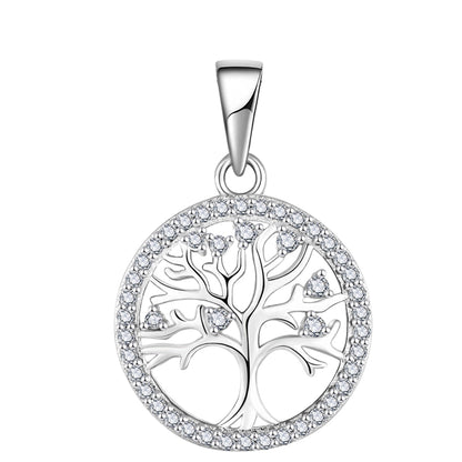 Lebensbaum Zirkon 925 Sterling Silber Anhänger