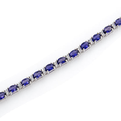 925 Sterling Silber Lolith Edelstein AAA Armband