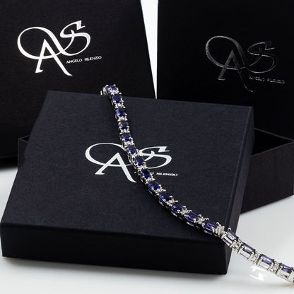 925 Sterling Silber Lolith Edelstein AAA Armband
