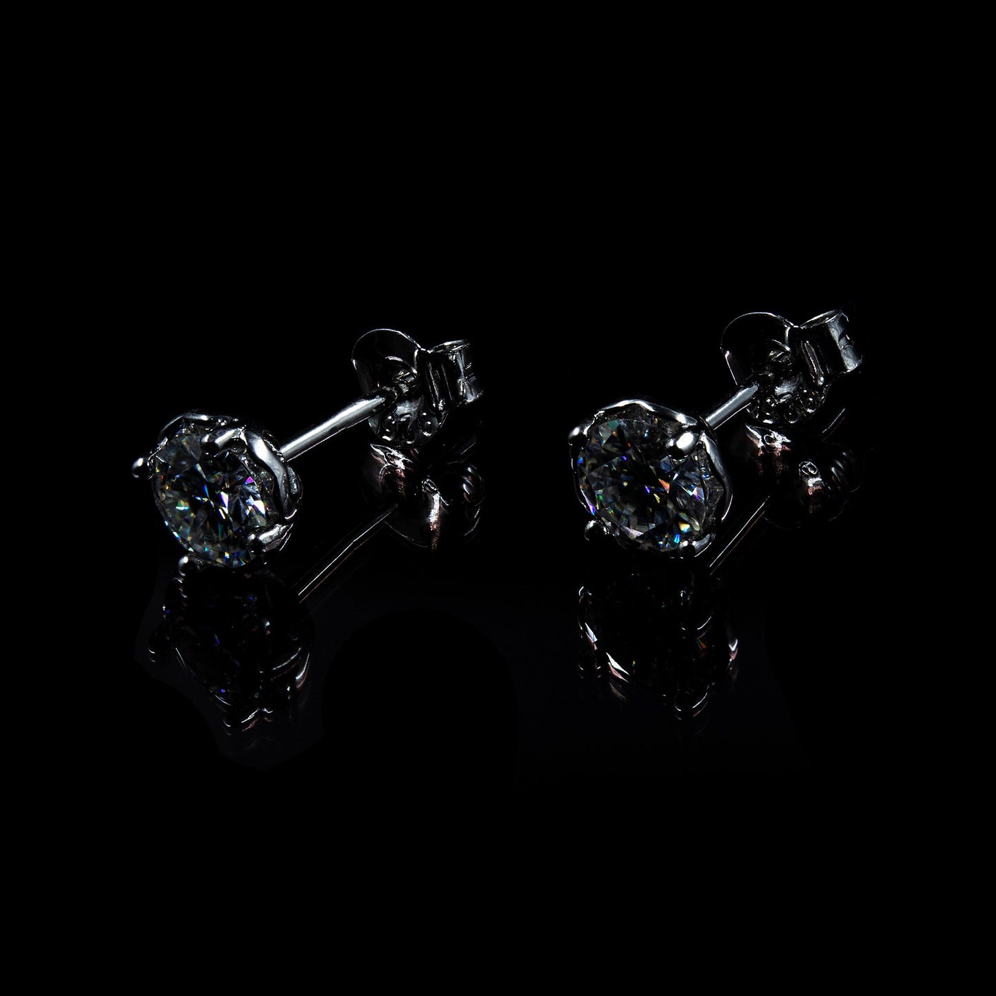 Ohrring 925 Sterling Silber Moissanit Diamant 0,5 Karat