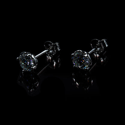 Ohrring 925 Sterling Silber Moissanit Diamant 0,5 Karat