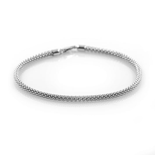 925 Sterling Silber Popcorn Armband