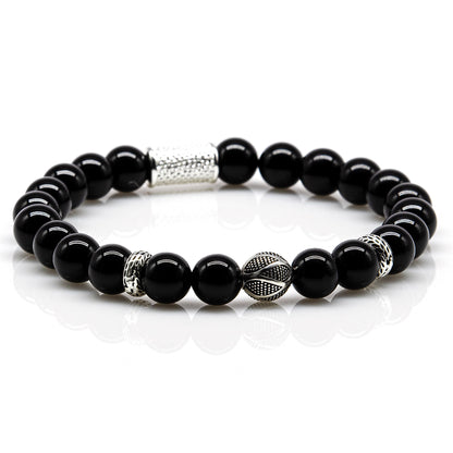 Onyx Perlen 925 Sterling Silber Monaco