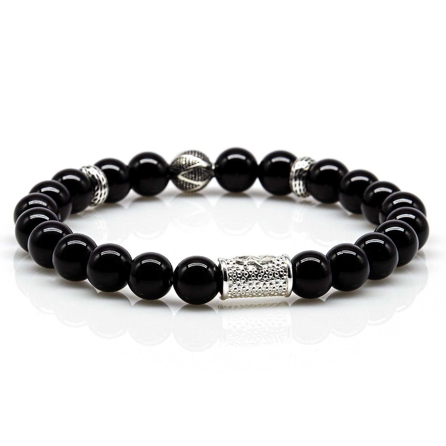 Onyx Perlen 925 Sterling Silber Monaco