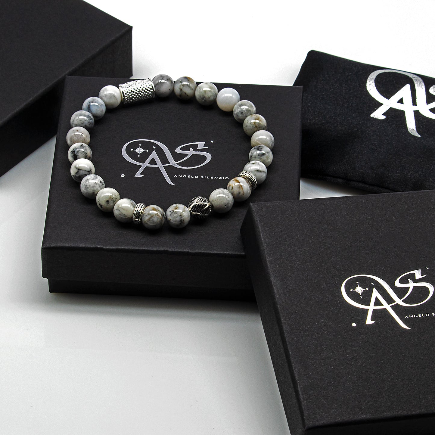 Achat Perlen 925 Sterling Silber Monaco