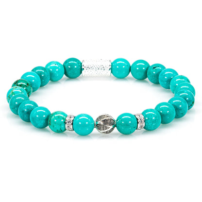 Grüner Türkis Perlen Bali 925 Sterling Silber