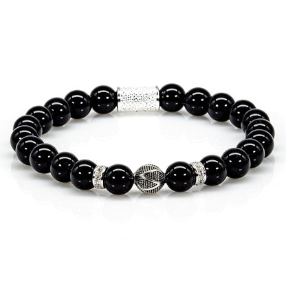 Onyx Perlen Bali 925 Sterling Silber