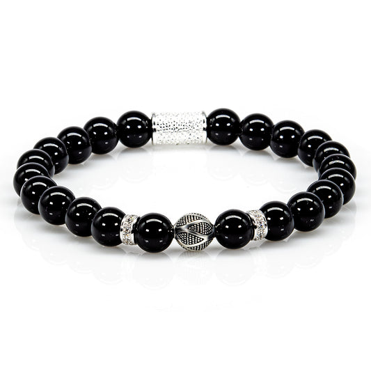 Onyx Perlen Bali 925 Sterling Silber
