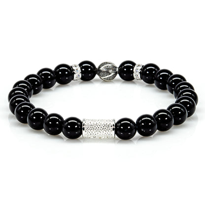 Onyx Perlen Bali 925 Sterling Silber