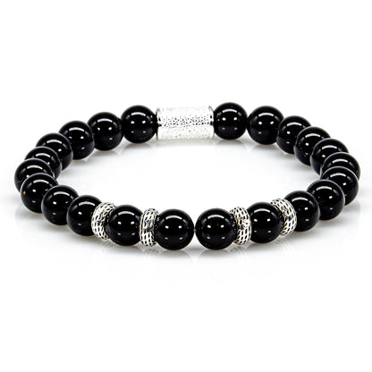 Onyx Perlen Spacer R 925 Sterling Silber