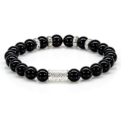 Onyx Perlen Spacer R 925 Sterling Silber