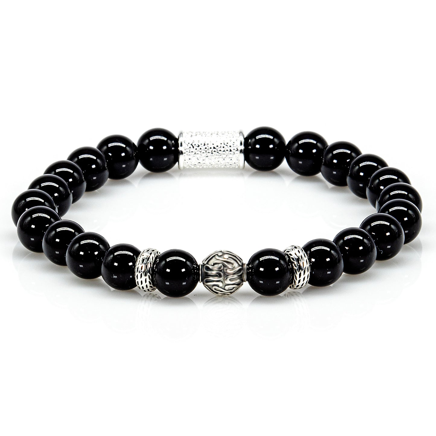 Onyx Perlen Carlo 925 Sterling Silber