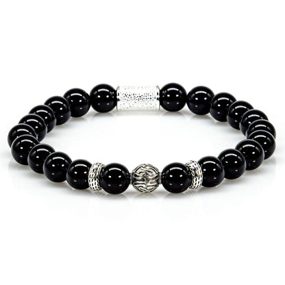 Onyx Perlen Carlo 925 Sterling Silber