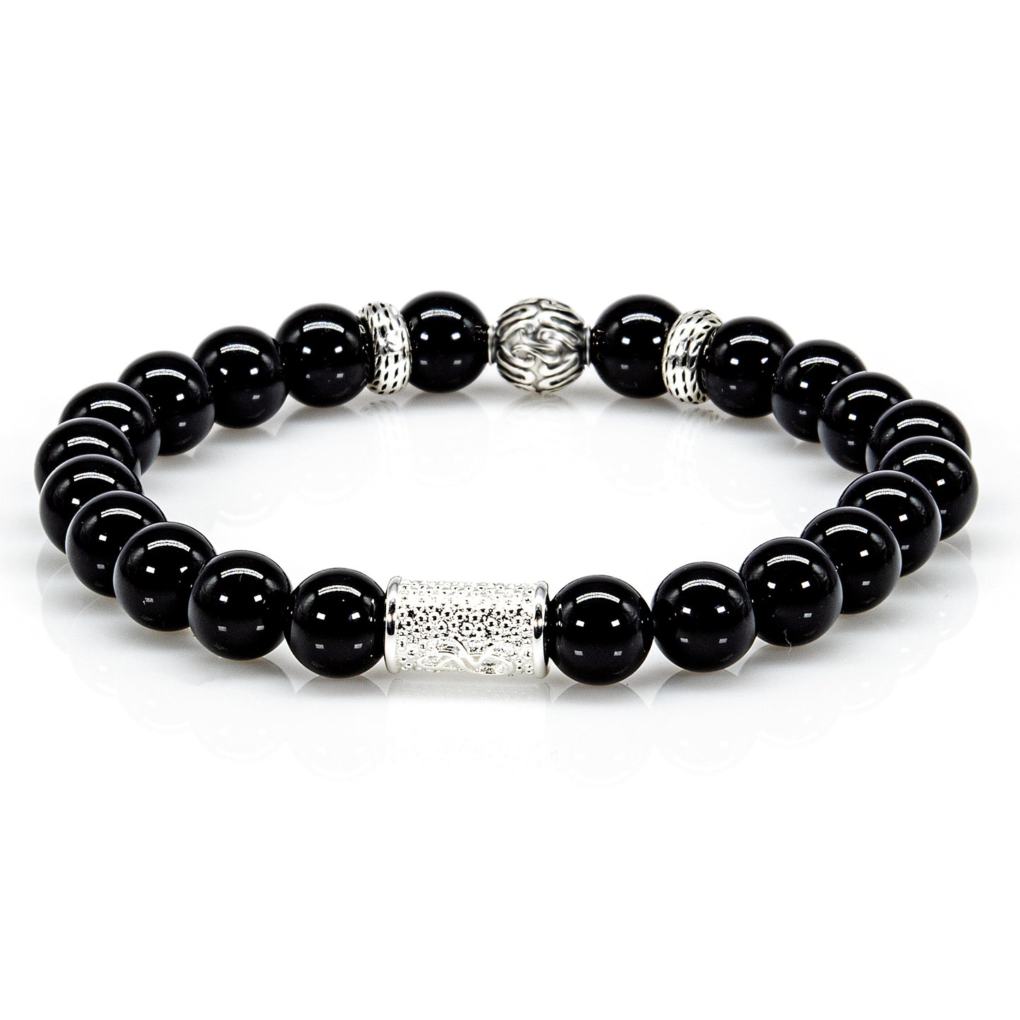 Onyx Perlen Carlo 925 Sterling Silber