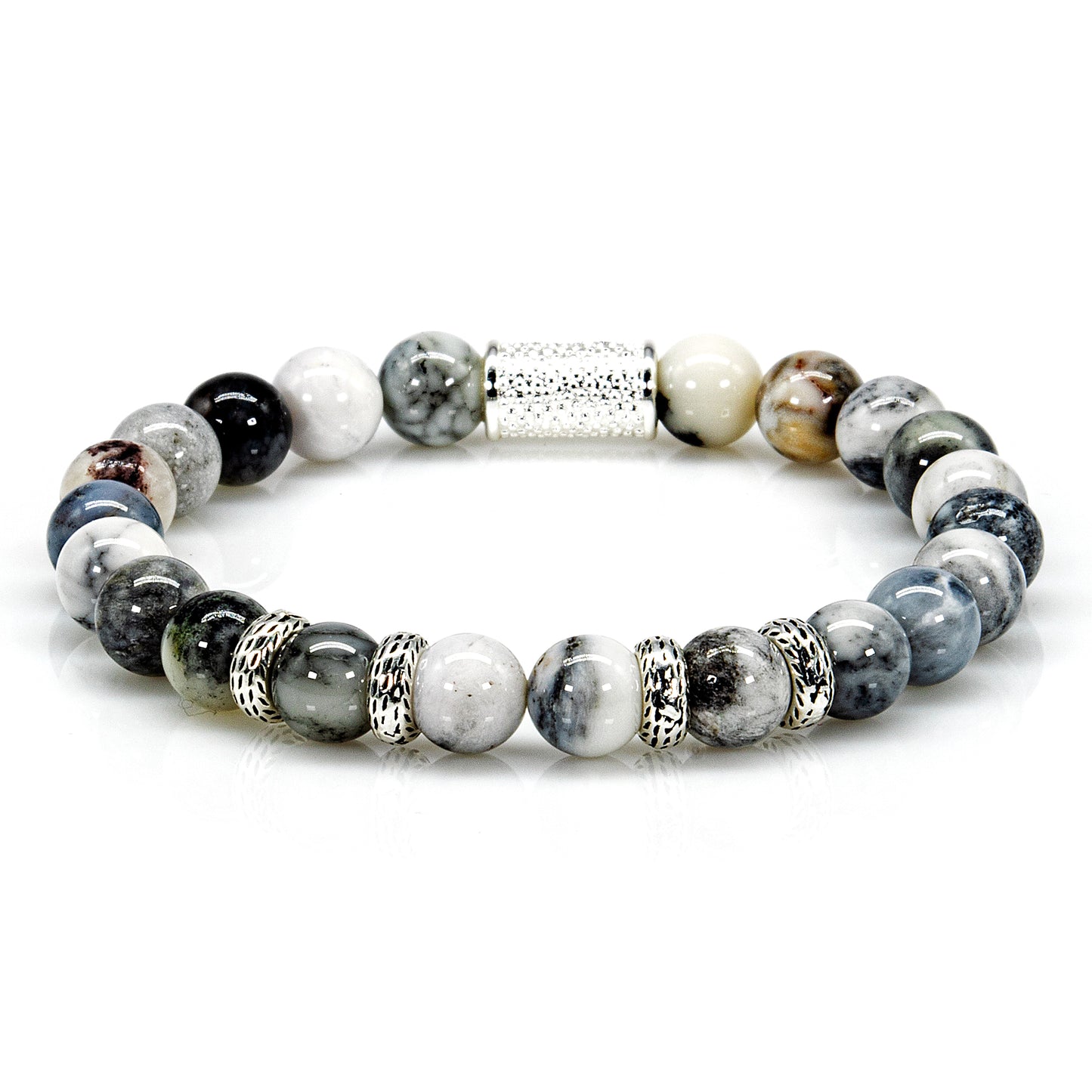 Achat Perlen Spacer R 925 Sterling Silber