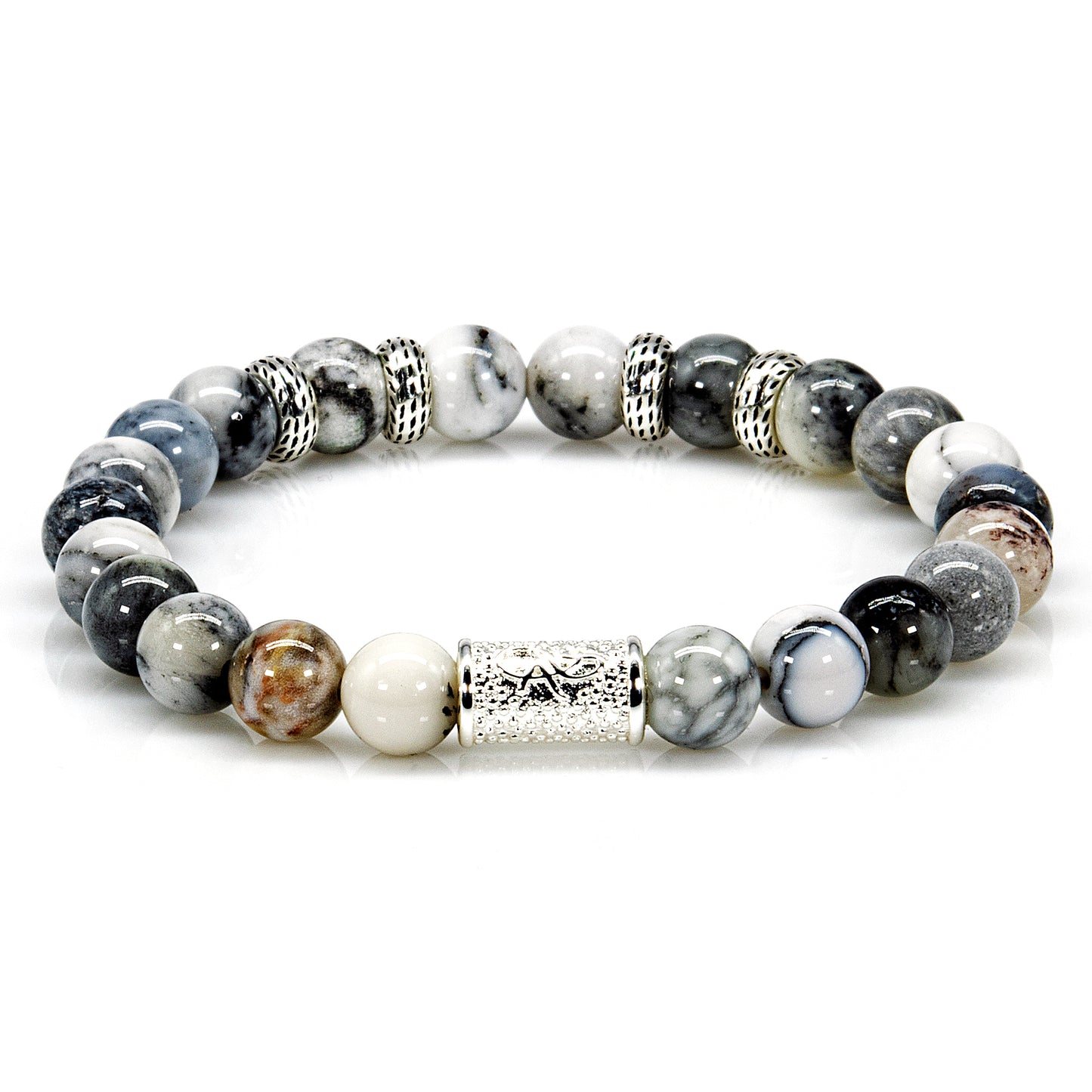 Achat Perlen Spacer R 925 Sterling Silber