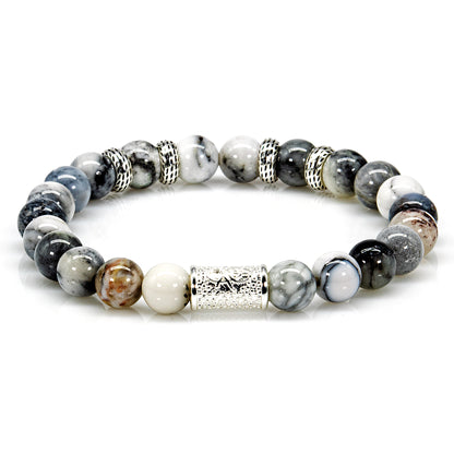 Achat Perlen Spacer R 925 Sterling Silber