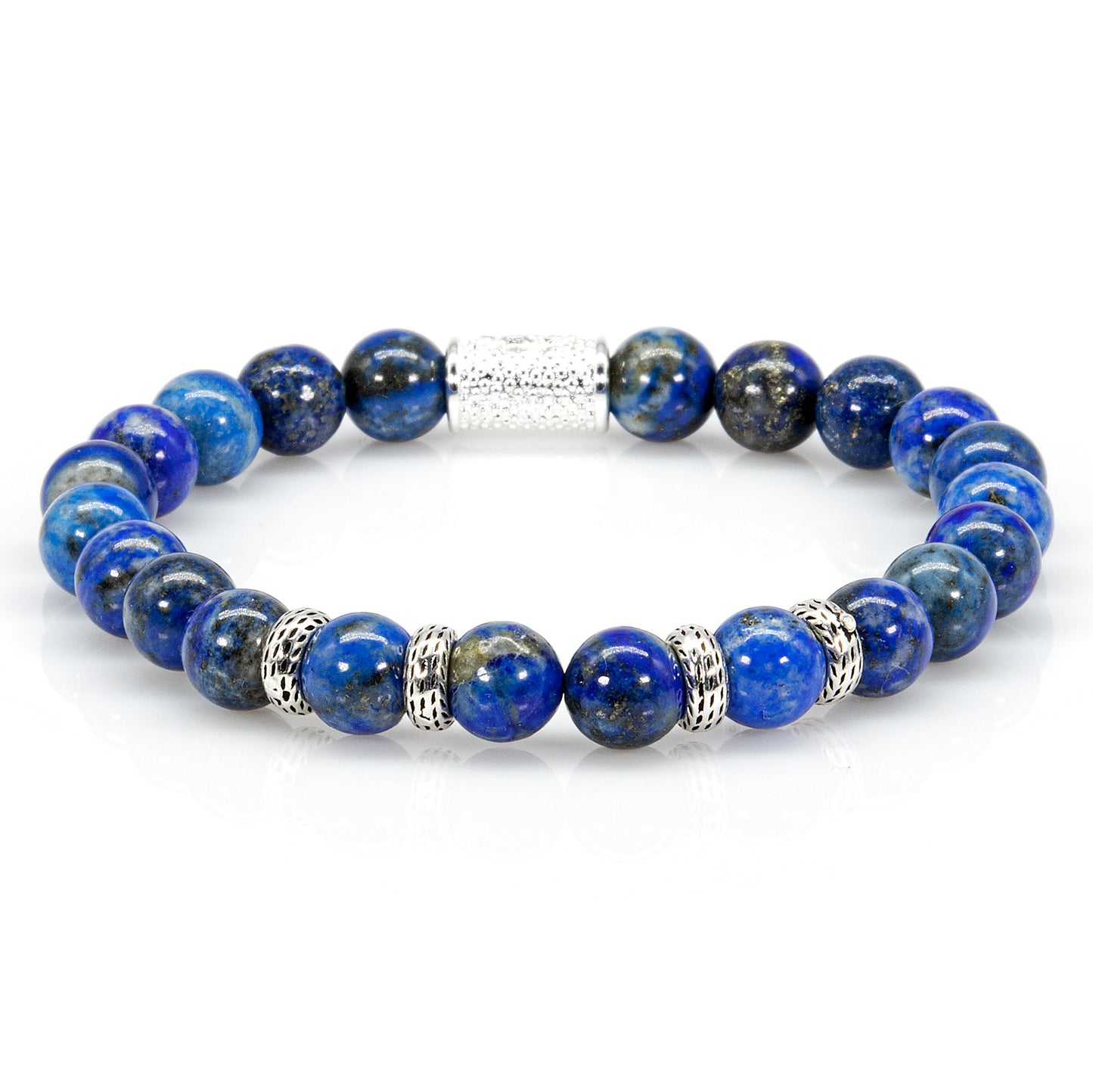 Lapislazuli Perlen Spacer R 925 Sterling Silber