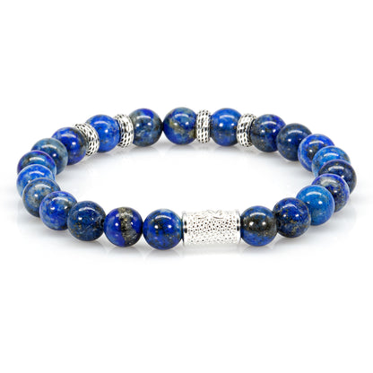Lapislazuli Perlen Spacer R 925 Sterling Silber