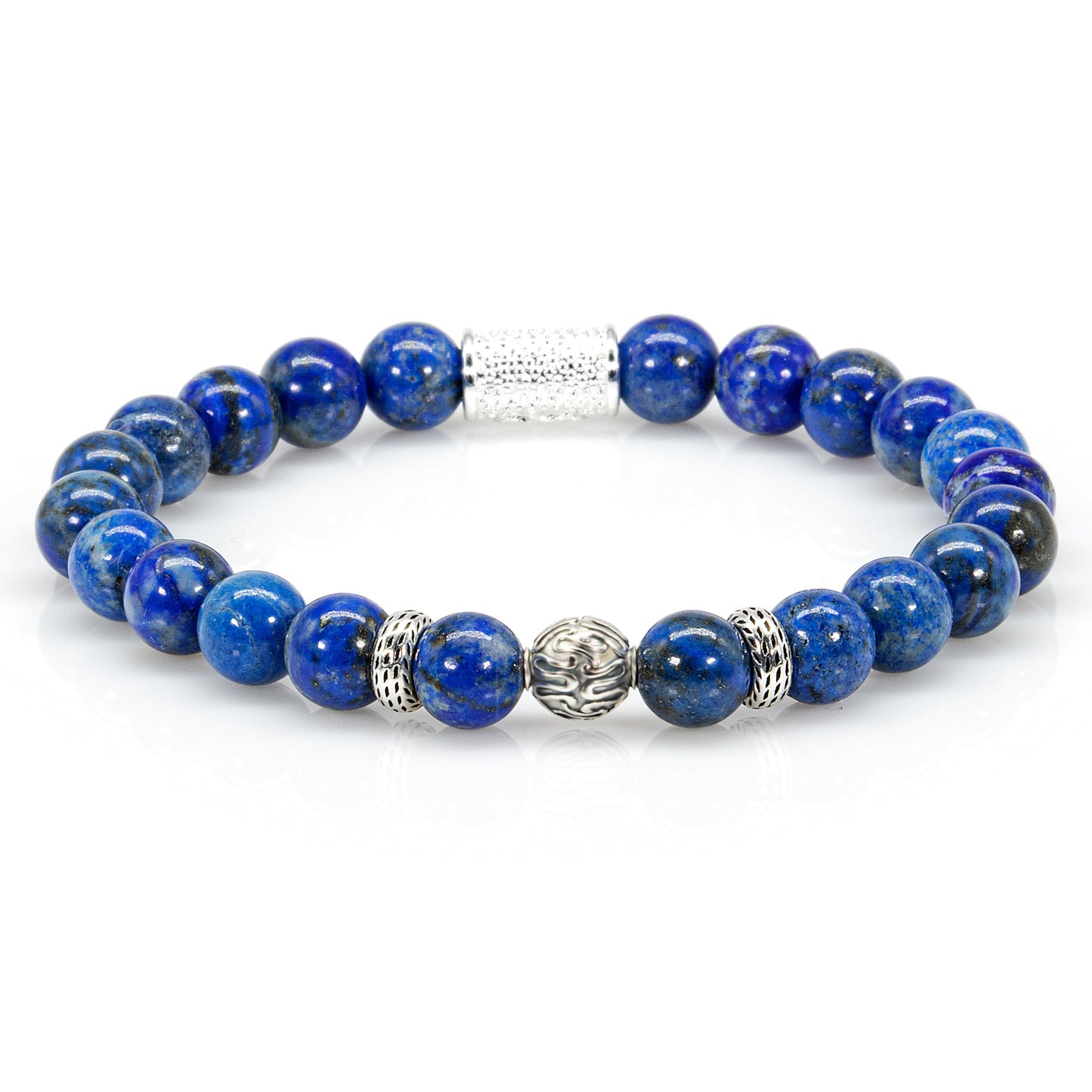 Lapislazuli Perlen Carlo 925 Sterling Silber