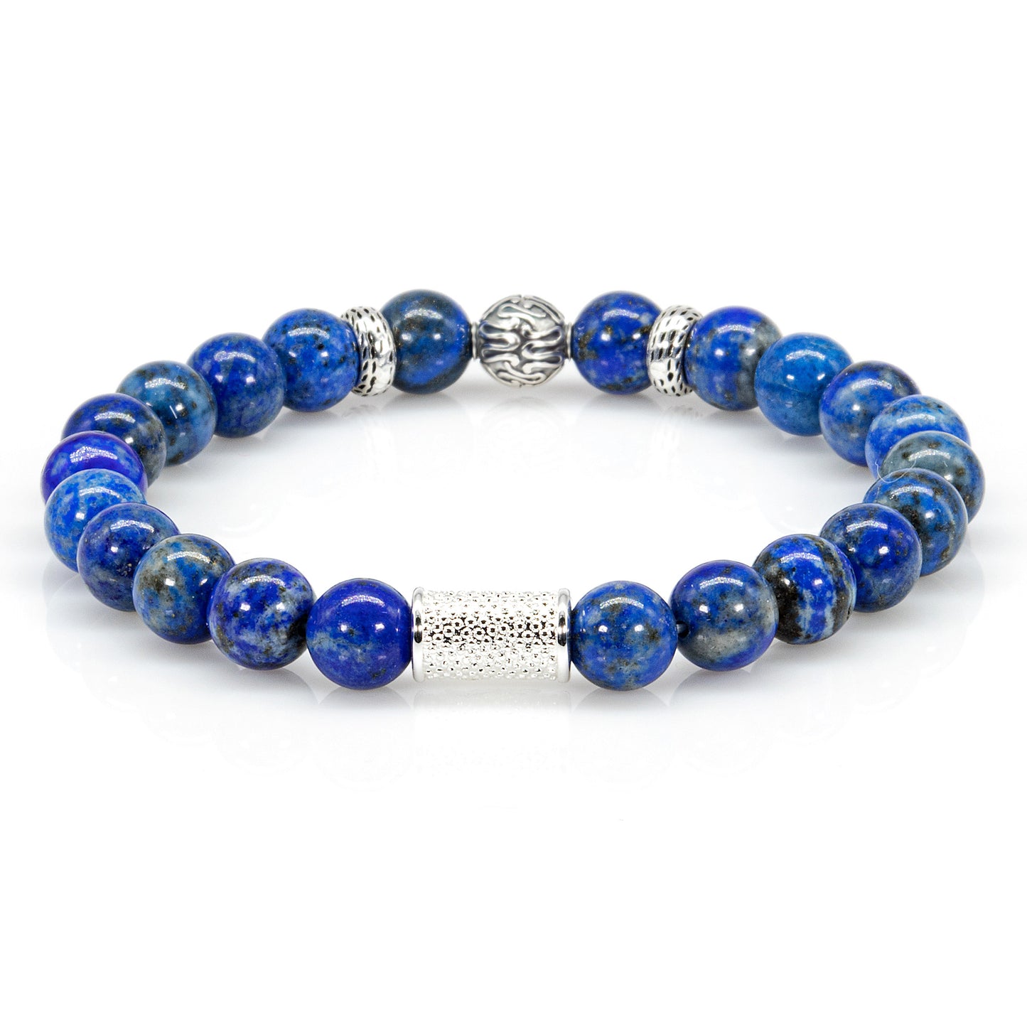 Lapislazuli Perlen Carlo 925 Sterling Silber