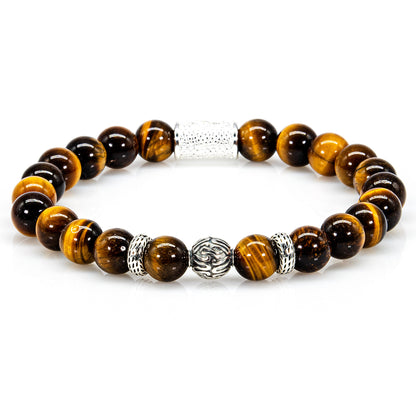 Tigerauge Perlen Carlo 925 Sterling Silber