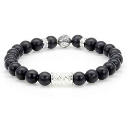 Onyx Matt Perlen Bali 925 Sterling Silber