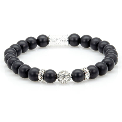 Onyx Matt Perlen Carlo 925 Sterling Silber