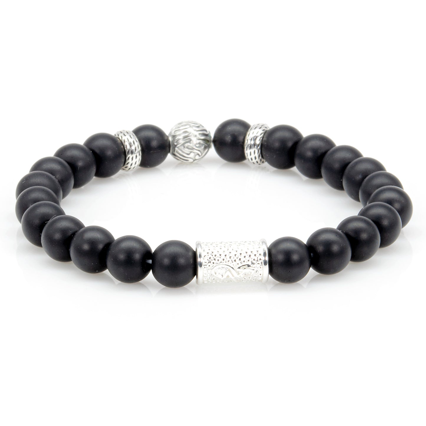 Onyx Matt Perlen Carlo 925 Sterling Silber