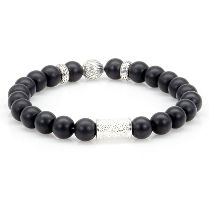 Onyx Matt Perlen Carlo 925 Sterling Silber