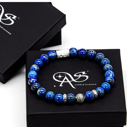 Lapislazuli Perlen Carlo 925 Sterling Silber