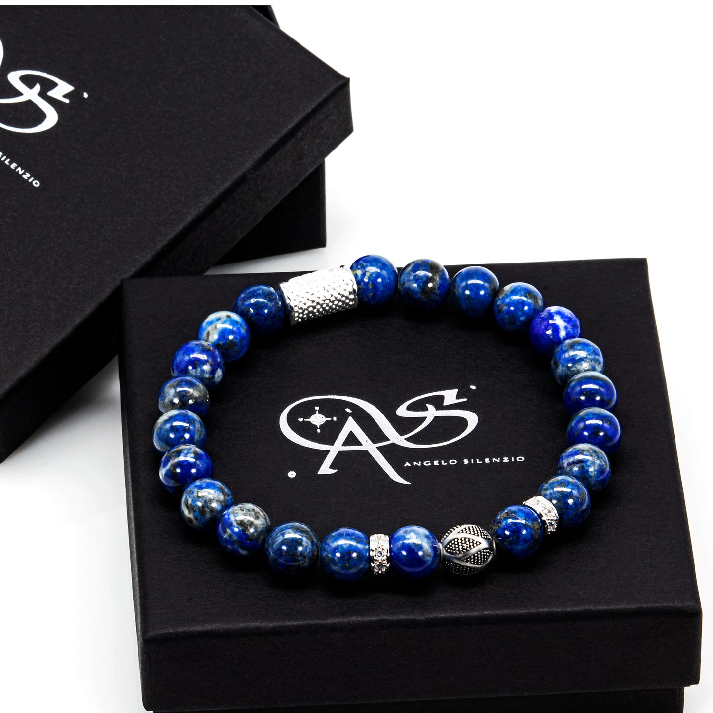 Lapislazuli Perlen Bali 925 Sterling Silber