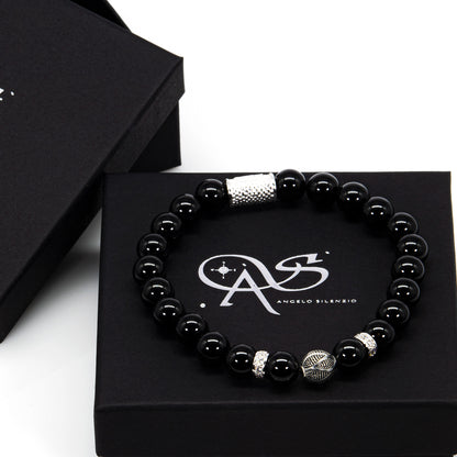 Onyx Perlen Bali 925 Sterling Silber