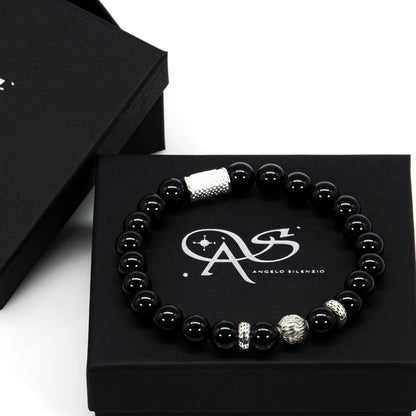 Onyx Perlen Carlo 925 Sterling Silber