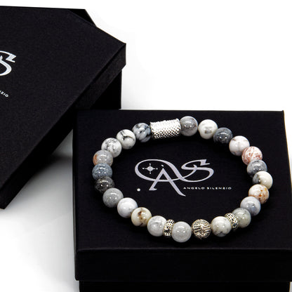 Perlenarmband Achat Carlo 925 Sterling Silber