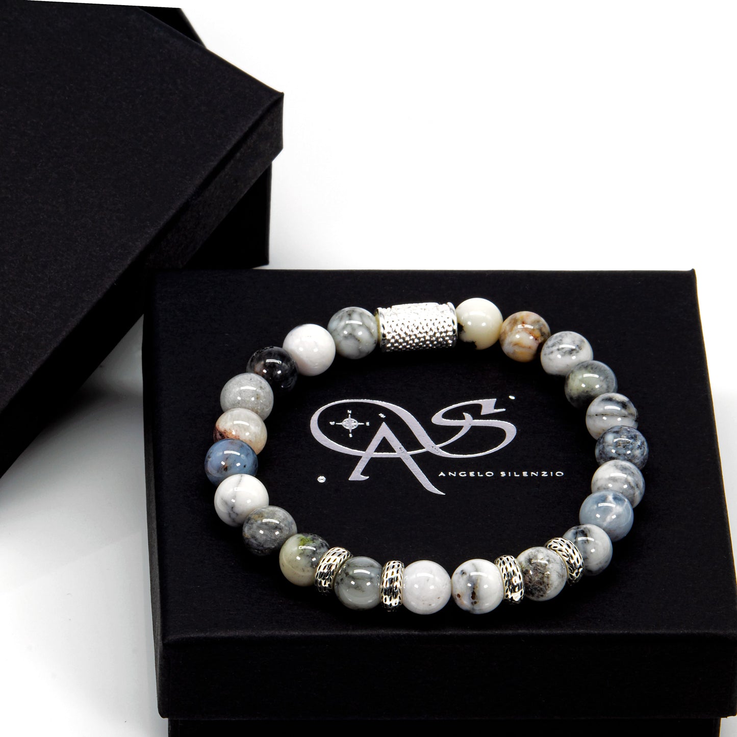 Achat Perlen Spacer R 925 Sterling Silber