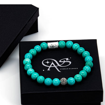 Grüner Türkis Perlen Royal Beads 925 Sterling Silber